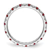 Lab Grown Diamond & Created Ruby Eternity Band