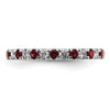 Lab Grown Diamond & Created Ruby Eternity Band