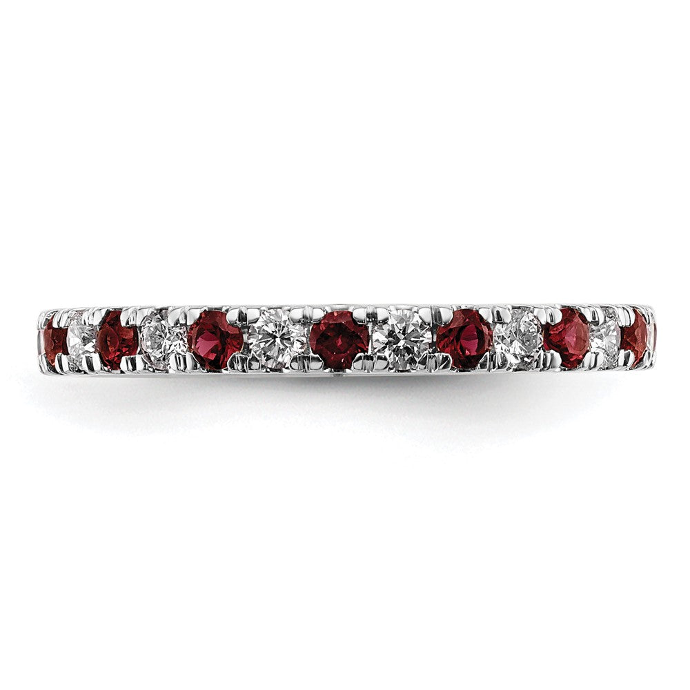Lab Grown Diamond & Created Ruby Eternity Band