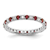 Lab Grown Diamond & Created Ruby Eternity Band