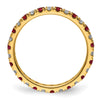 Lab Grown Diamond & Created Ruby Eternity Band