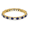 Lab Grown Diamond & Created Blue Sapphire Eternity Band