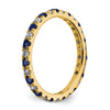 Lab Grown Diamond & Created Blue Sapphire Eternity Band