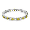 Lab Grown Diamond & Created Blue Sapphire Eternity Band