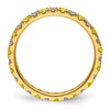 Lab Grown Diamond & Created Blue Sapphire Eternity Band