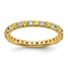 Lab Grown Diamond & Created Blue Sapphire Eternity Band