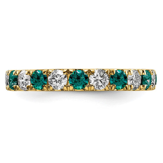 Lab Grown Diamond & Created Alexandrite Eternity Band