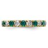 Lab Grown Diamond & Created Alexandrite Eternity Band