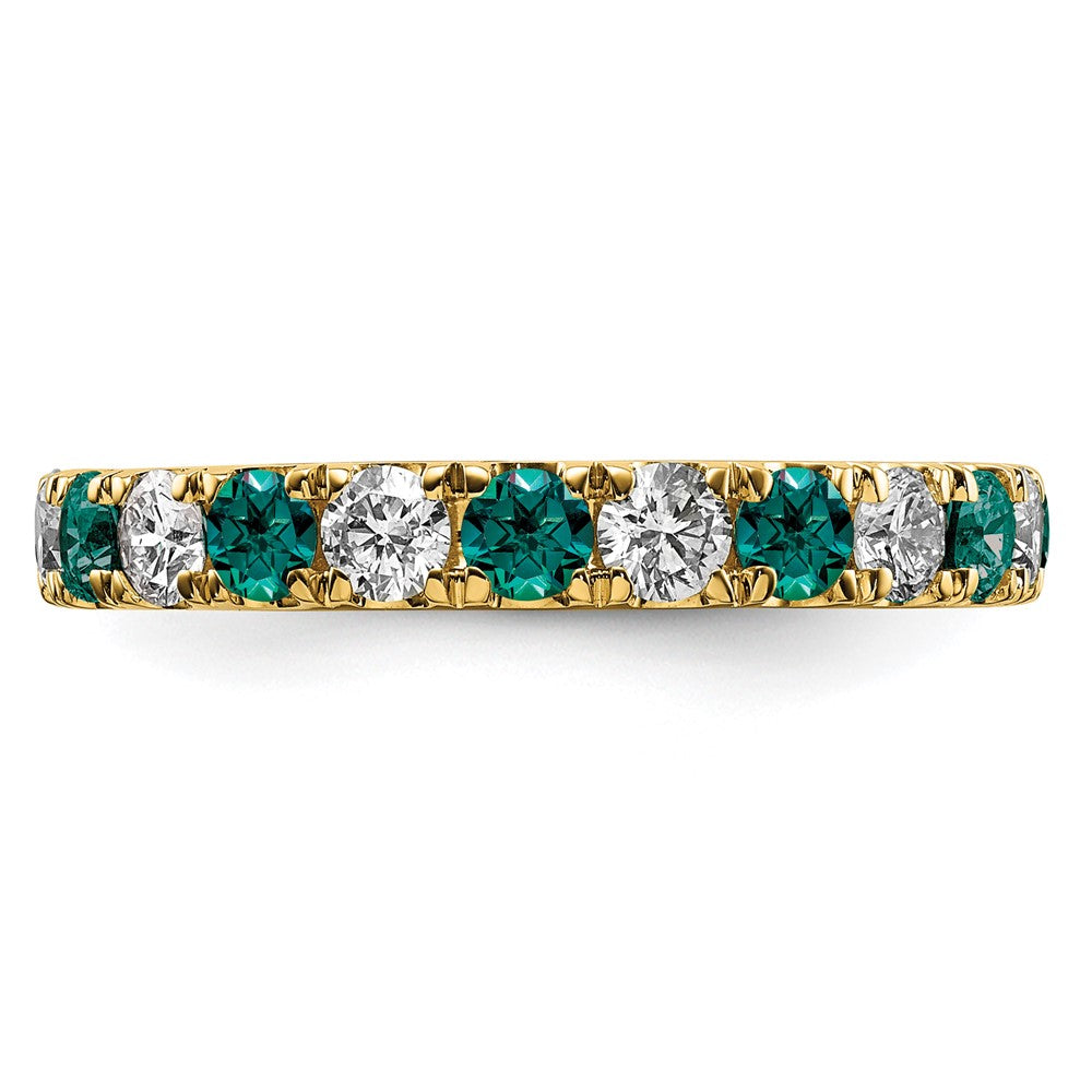 Lab Grown Diamond & Created Alexandrite Eternity Band