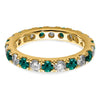 Lab Grown Diamond & Created Alexandrite Eternity Band