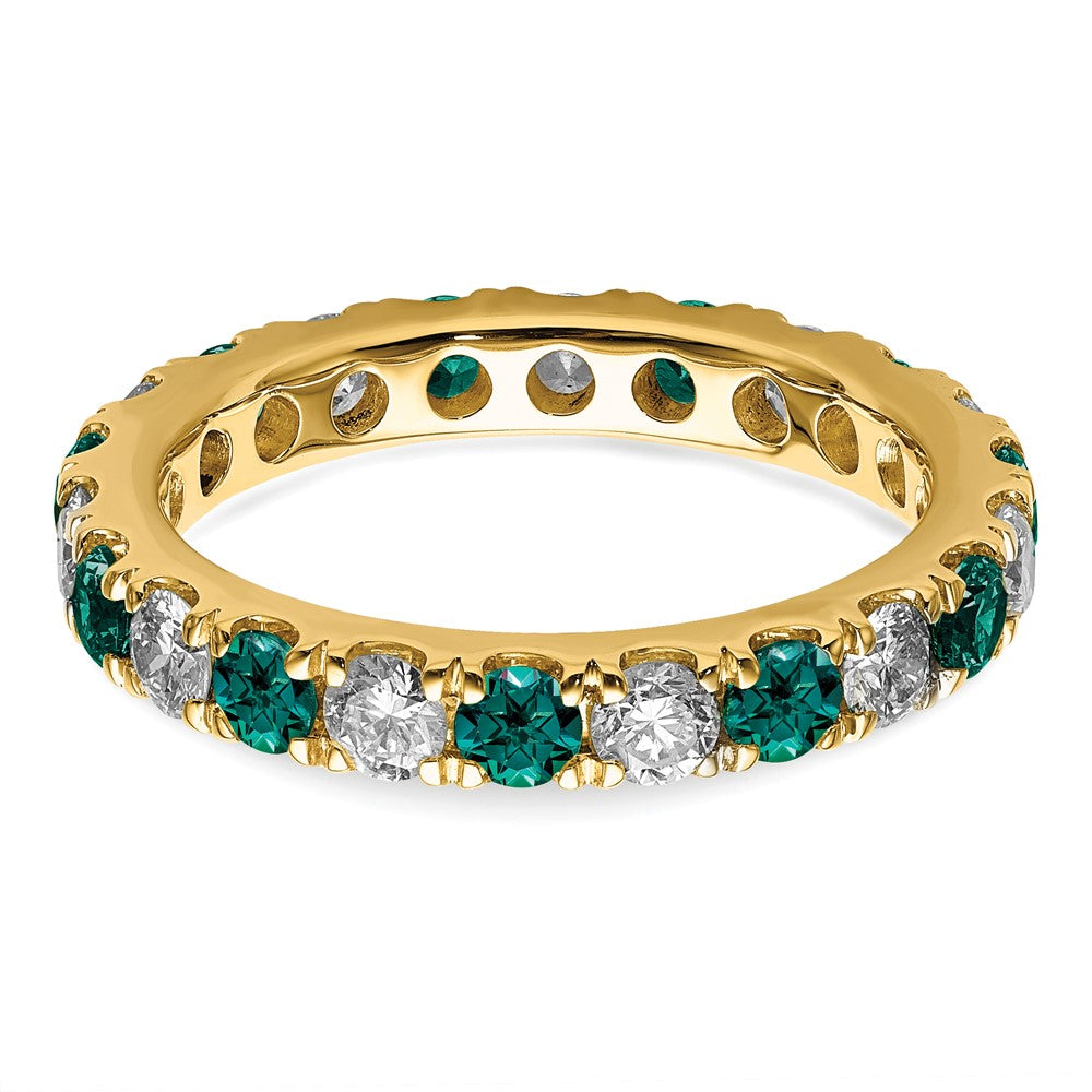 Lab Grown Diamond & Created Alexandrite Eternity Band