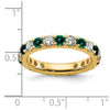 Lab Grown Diamond & Created Alexandrite Eternity Band