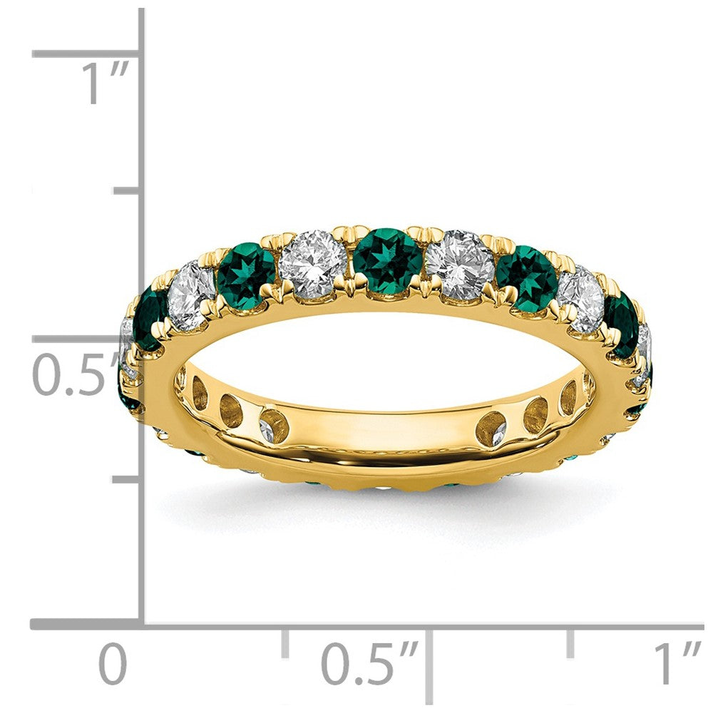 Lab Grown Diamond & Created Alexandrite Eternity Band