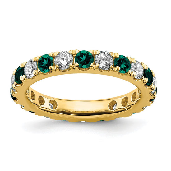 Lab Grown Diamond & Created Alexandrite Eternity Band
