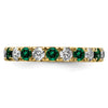 Lab Grown Diamond & Created Emerald Eternity Band