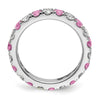 Lab Grown Diamond & Gemstone Eternity Band