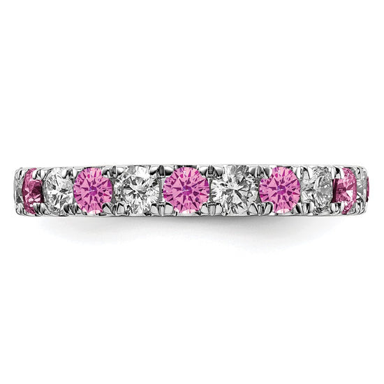 Lab Grown Diamond & Gemstone Eternity Band