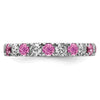 Lab Grown Diamond & Gemstone Eternity Band