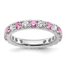 Lab Grown Diamond & Gemstone Eternity Band
