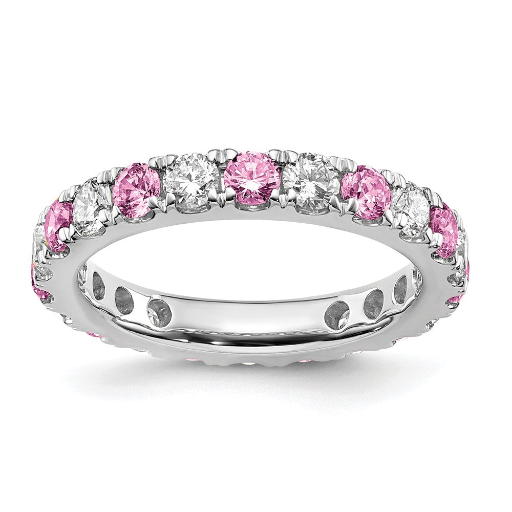 Lab Grown Diamond & Gemstone Eternity Band