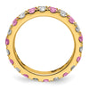 Lab Grown Diamond & Gemstone Eternity Band