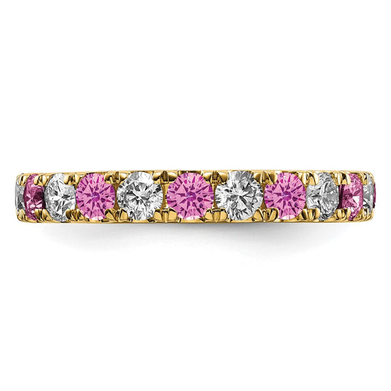 Lab Grown Diamond & Gemstone Eternity Band