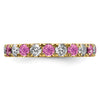 Lab Grown Diamond & Gemstone Eternity Band