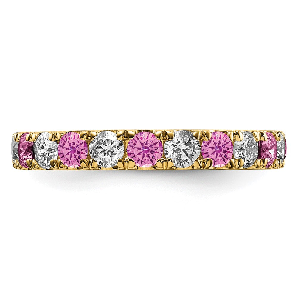 Lab Grown Diamond & Gemstone Eternity Band