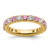 Lab Grown Diamond & Gemstone Eternity Band