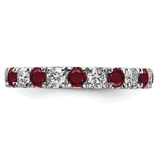 Lab Grown Diamond & Created Ruby Eternity Band