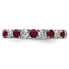 Lab Grown Diamond & Created Ruby Eternity Band