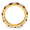 Lab Grown Diamond & Created Ruby Eternity Band