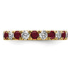 Lab Grown Diamond & Created Ruby Eternity Band
