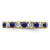 Lab Grown Diamond & Created Blue Sapphire Eternity Band