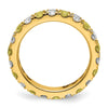 Lab Grown Diamond & Created Blue Sapphire Eternity Band