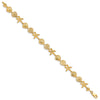 14k Polished Assorted Sea Shell Theme 7.5 inch Bracelet