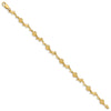 14K Polished Dolphin and Sea Shell 7 inch Bracelet