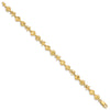 14K Diamond-cut Starfish/Sand Dollar/Shell 7 inch Bracelet