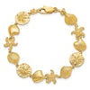 14k Polished Sea Life 7.25 inch Bracelet