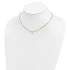 14K Double Strand Heart Pendant 16 inch Necklace Plus 2 inch Extender