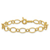 14k Oval and Circle Link 7.25 inch Bracelet