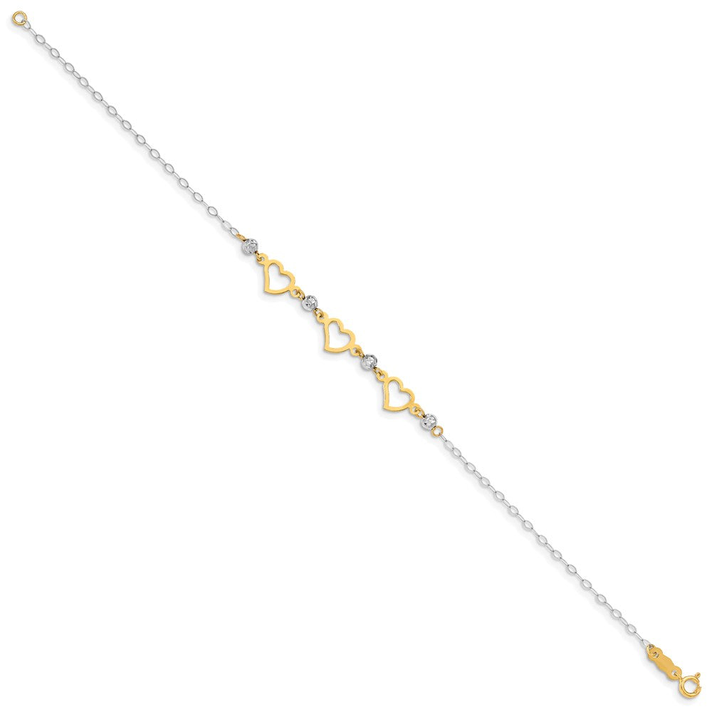 Gold Polished Heart Bracelets