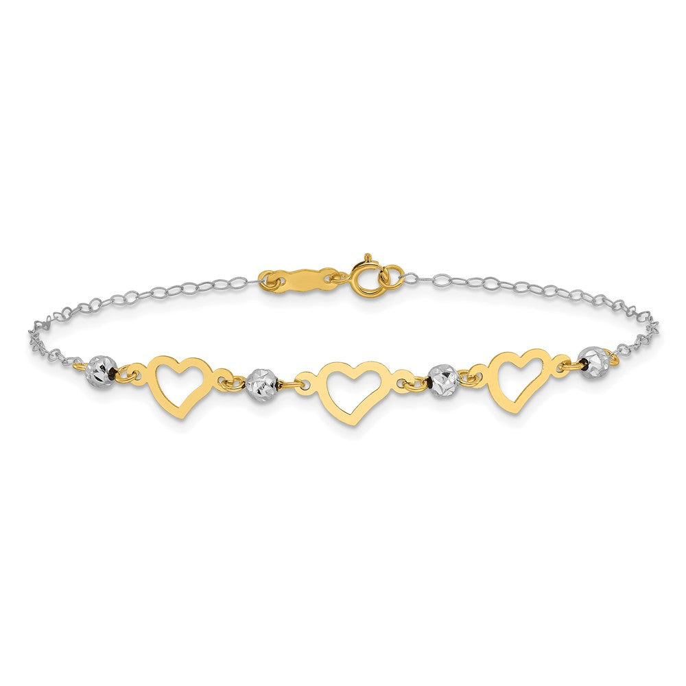Gold Polished Heart Bracelets