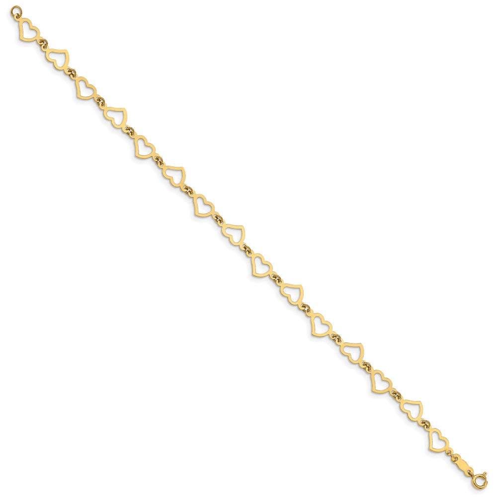 Gold Polished Heart Bracelets