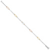 14K Tri-color Oval Link 7.5 inch Bracelet
