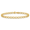 14K Polished Oval Open Link 7.5 inch Bracelet
