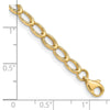 14K Polished Oval Open Link 7.5 inch Bracelet