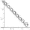 14K White Gold Polished Open Link Bracelet