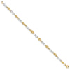 14K Two-Tone Polished Infinity Symbol and Fancy Link 7.5 inch Bracelet
