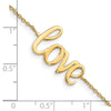 14K Polished LOVE Script 7 inch Bracelet